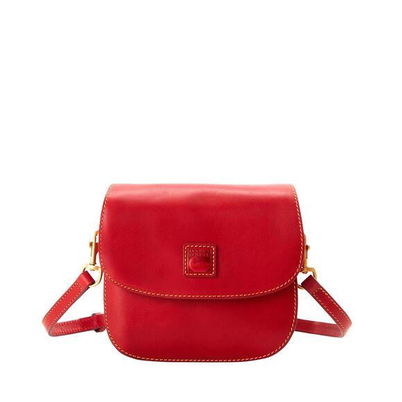 Dooney & Bourke Red Florentine Purse Saddle Leather Crossbody Shoulder Bag NWT - Picture 4 of 10